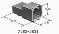7283-6443-40 автоматические соединители электрической проводки, автомобильный ОЭМ электрических соединителей