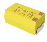 Конденсатор тантала Т520Б157М006АТЭ045 держателя поверхности полимера Кемет в желтом цвете
